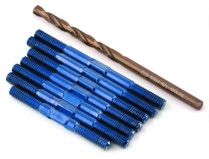 #740902  1UP Racing RC10B74.1 Pro Duty Titanium Turnbuckles (Triple Polished Dark Blue)