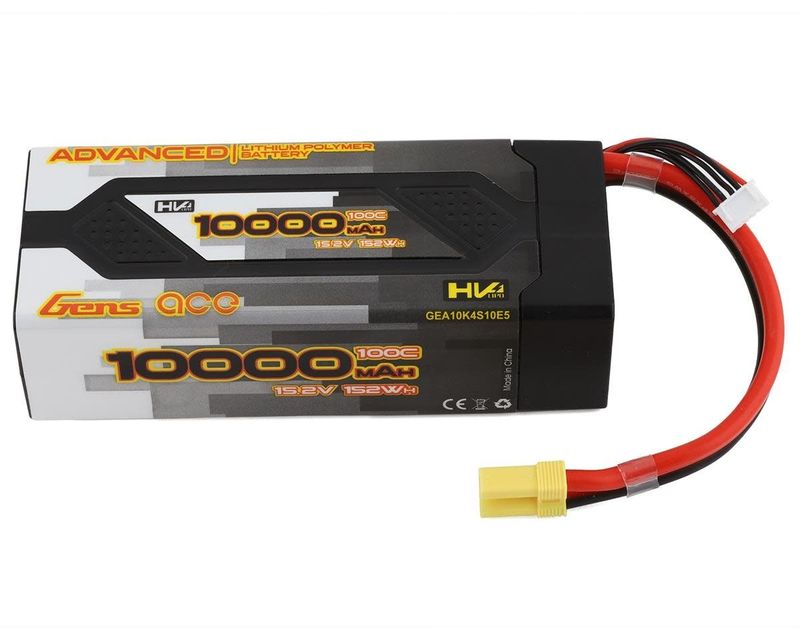 Summer Sale #GEA10K4S10E5 Gens Ace 4S LiHV Advanced Series LiPo Battery 100C (15.2V/10000mAh) w/EC5 Connector