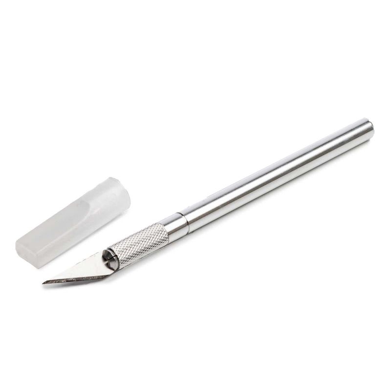 Hobby Essentials Aluminum Knife with Safety, #1 Lt Duty #HDXK6903