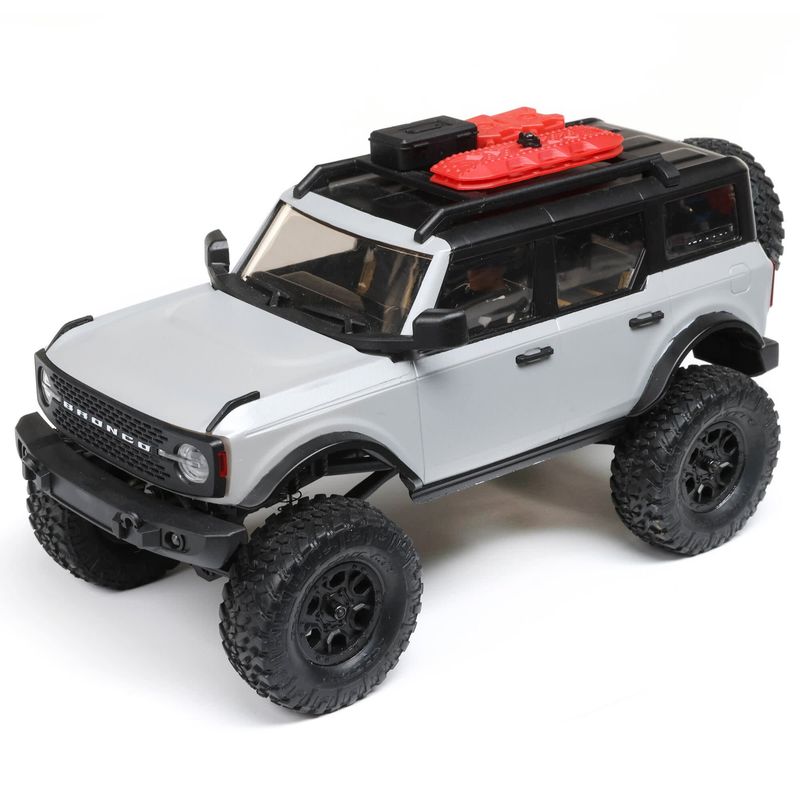 #AXI00006T2  Axial SCX24 2021 Ford Bronco Hard Body 1/24 4WD RTR Scale Mini Crawler (Grey) w/2.4GHz Radio