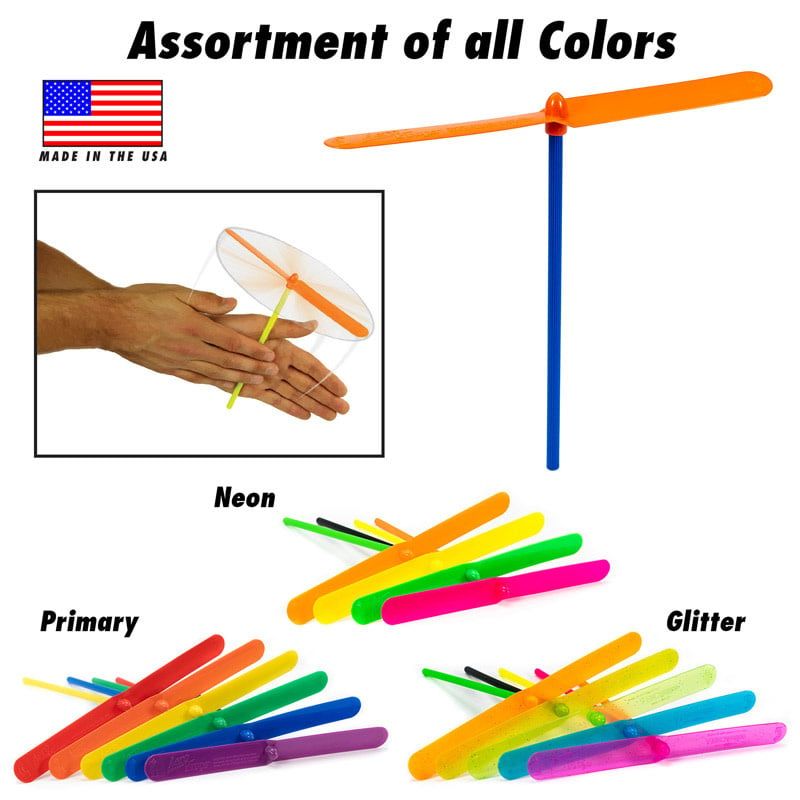 Hobby Time RC Aero-Props Hand-Powered Helicopter, Multi-Colored (1pk)