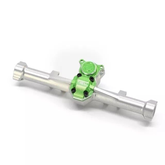 #X002SO0W23 Treal SCX24 Aluminum Rear Axle/Diff Housing (Silver-Green)