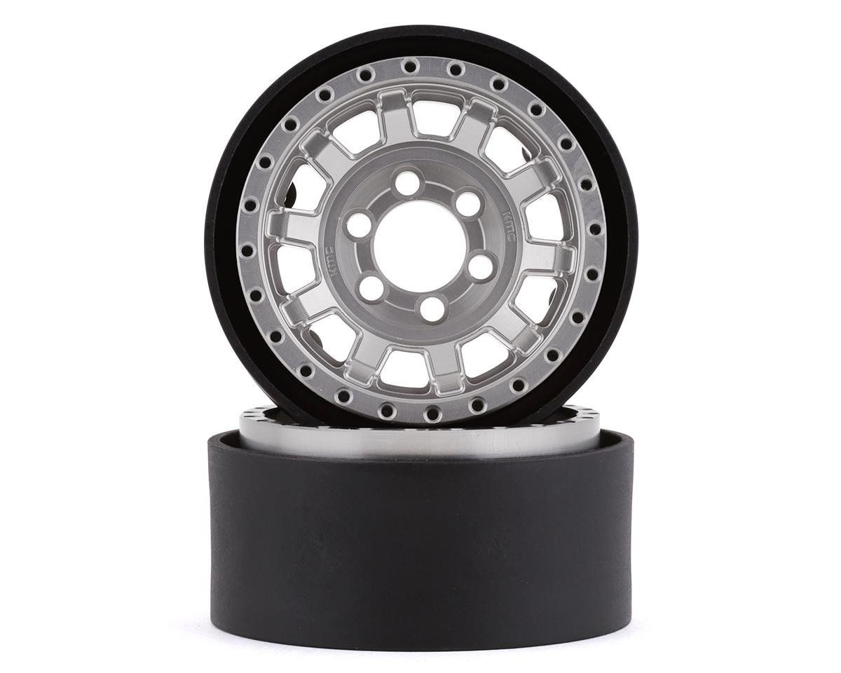 #VPS07781 Vanquish Products KMC KM236 Tank 1.9" Beadlock Crawler Wheels (Silver) (2)