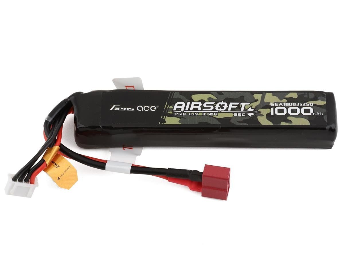 Summer Sale #GEA10003S25D Gens Ace 3S 25C Airsoft LiPo Battery w/Deans Plug (11.1V/1000mAh)