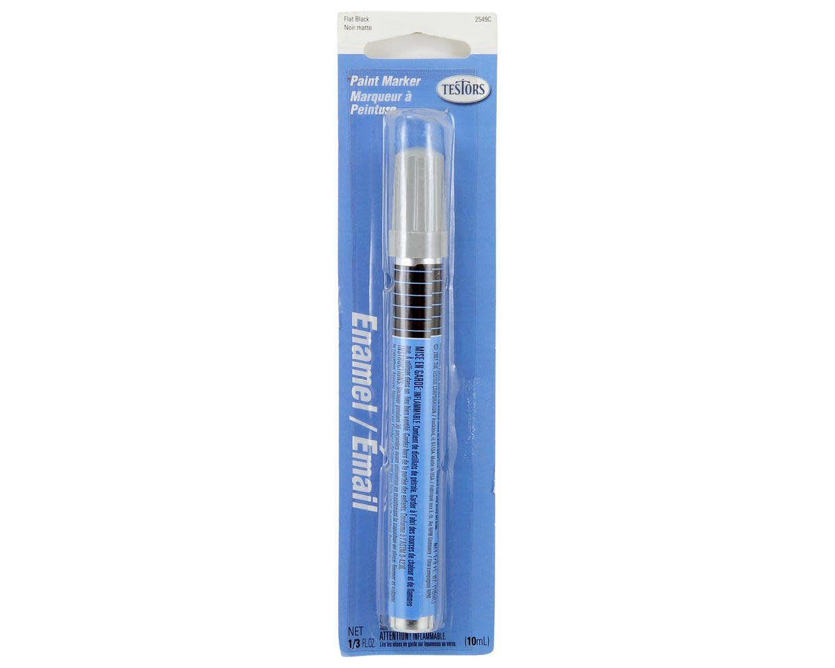 Testors Flat Enamel Paint Marker (Flat Black) (10ml) #2549