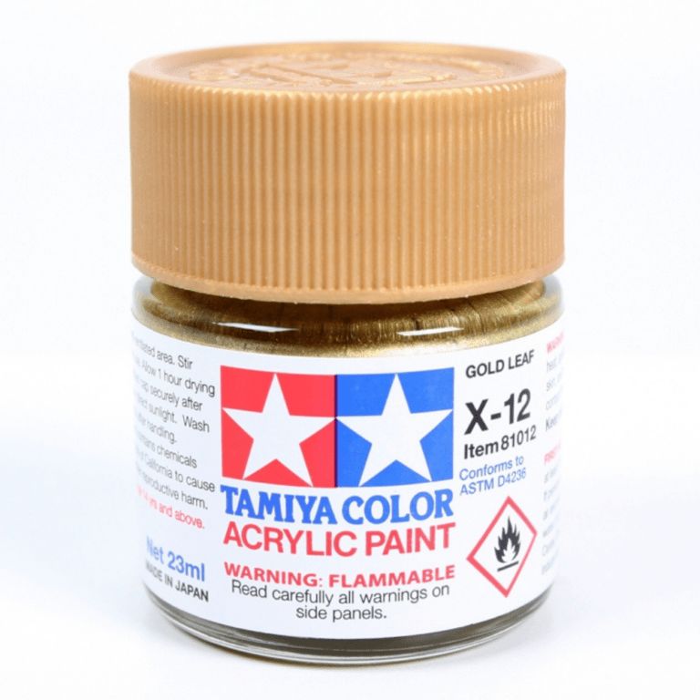 #81012 Tamiya X-12 Gold Leaf Gloss Acrylic Paint (23ml)