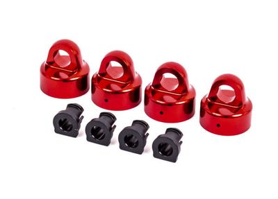 #9664R Traxxas Sledge Aluminum Gt-Maxx Shock Caps (Red) (4)