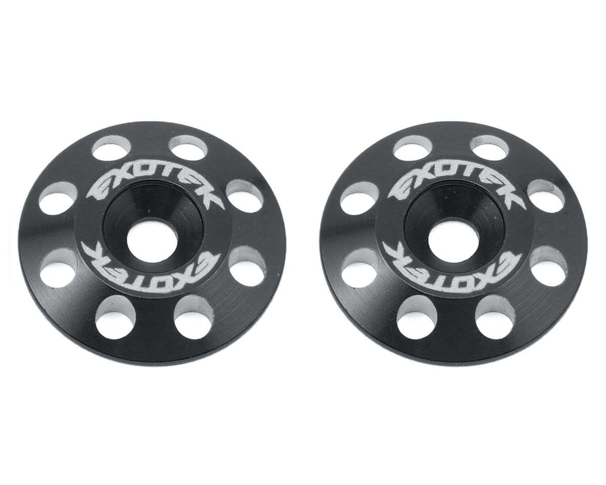 Exotek Flite V2 16mm Aluminum Wing Buttons (2) (Black) #1678BLK