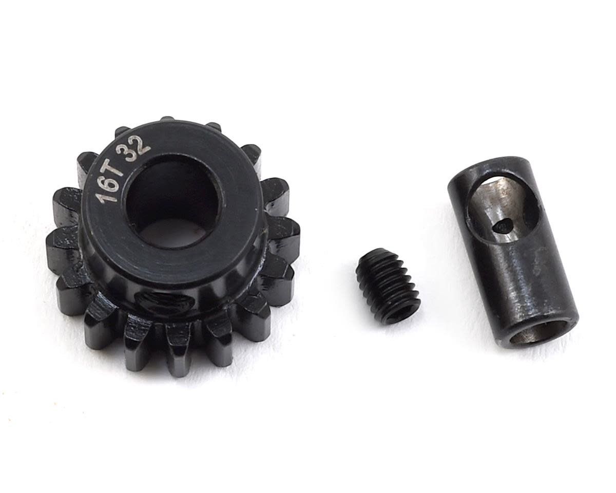 #PTK-8059 ProTek RC Steel 32P Pinion Gear w/3.17mm Reducer Sleeve (Mod .8) (5mm Bore) (16T)