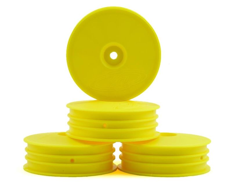 DE Racing Speedline Slim 2.2" 2WD Buggy Front Wheel (Yellow) (4) (22 4.0) w/12mm Hex #DER-SB4-SLY