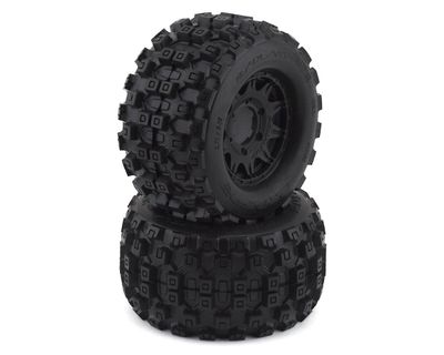 #PRO1012510  ProLine 1/10 Badlands MX28 Fr/Rr 2.8" MT Tires Mounted 12mm Blk Raid (2)