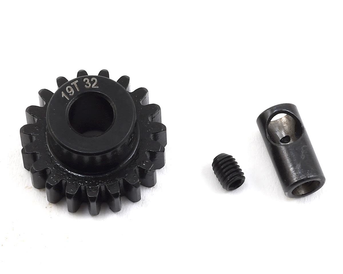 #PTK-8062 ProTek RC Steel 32P Pinion Gear w/3.17mm Reducer Sleeve (Mod .8) (5mm Bore) (19T)