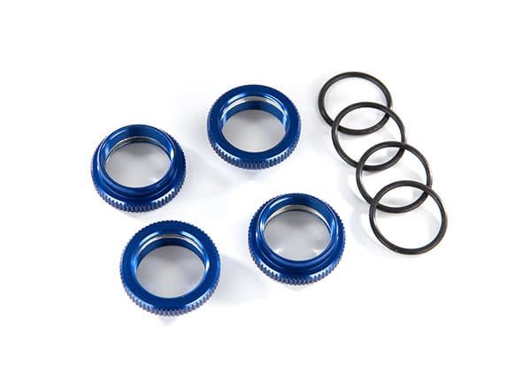 Traxxas GT-Maxx Aluminum Spring Retainer (Blue) (4) #8968X