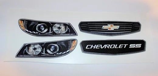 Shark Bodies Atomic SCT Decal Set 1/8th Chevy SS