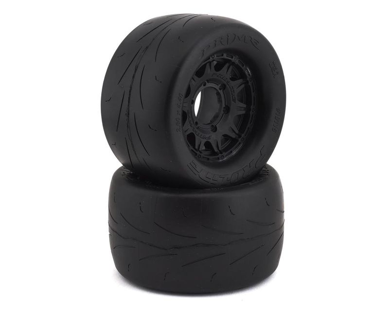 ProLine Prime 2.8" Pre-Mounted w/Raid Rear Wheels (2) (Black) (M2) w/Removable 12mm Hex #10116-10