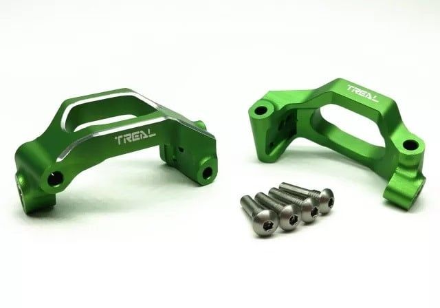 #X002OD7S7Z Treal Traxxas Maxx Aluminum Front C-Hub Carriers (Green)