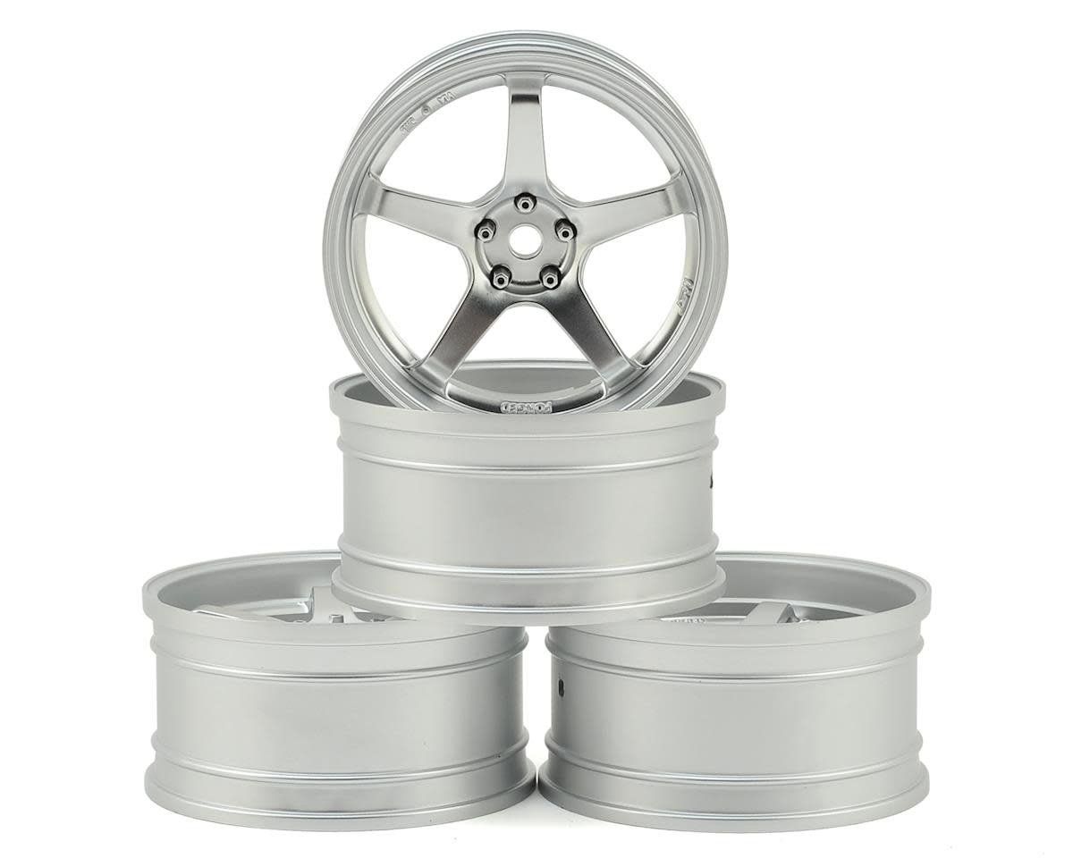 MST GT Wheel Set (Chrome/Matte Silver) (4) (Offset Changeable) w/12mm Hex #832109FS