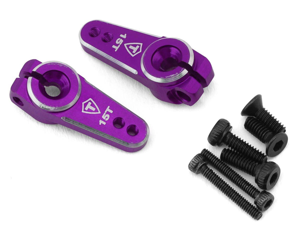 #X003EAU847 Treal Hobby Axial SCX24 Aluminum Servo Horn (Purple) (2) (15T) (Emax)