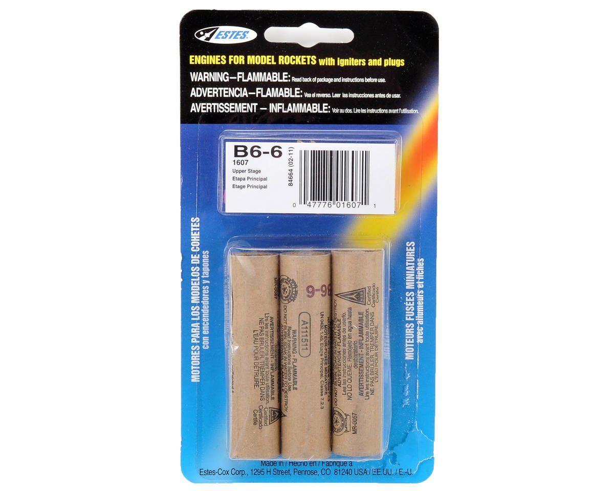 Estes B6-6 Rocket Engine (3) #1607