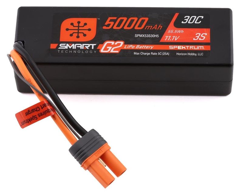#SPMX53S30H5 Spektrum RC 3S Smart G2 LiPo 30C Battery Pack (11.1V/5000mAh) w/IC5 Connector