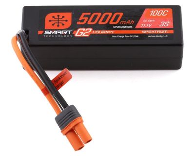 #SPMX53S100H5 Spektrum RC 3S Smart G2 LiPo 100C Battery Pack (11.1V/5000mAh) w/IC5 Connector