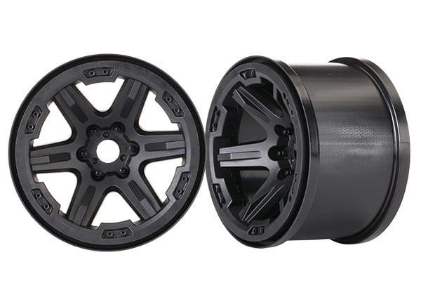 #8671 Traxxas 17mm Splined Hex 3.8" Monster Truck Wheels (Black) (2)