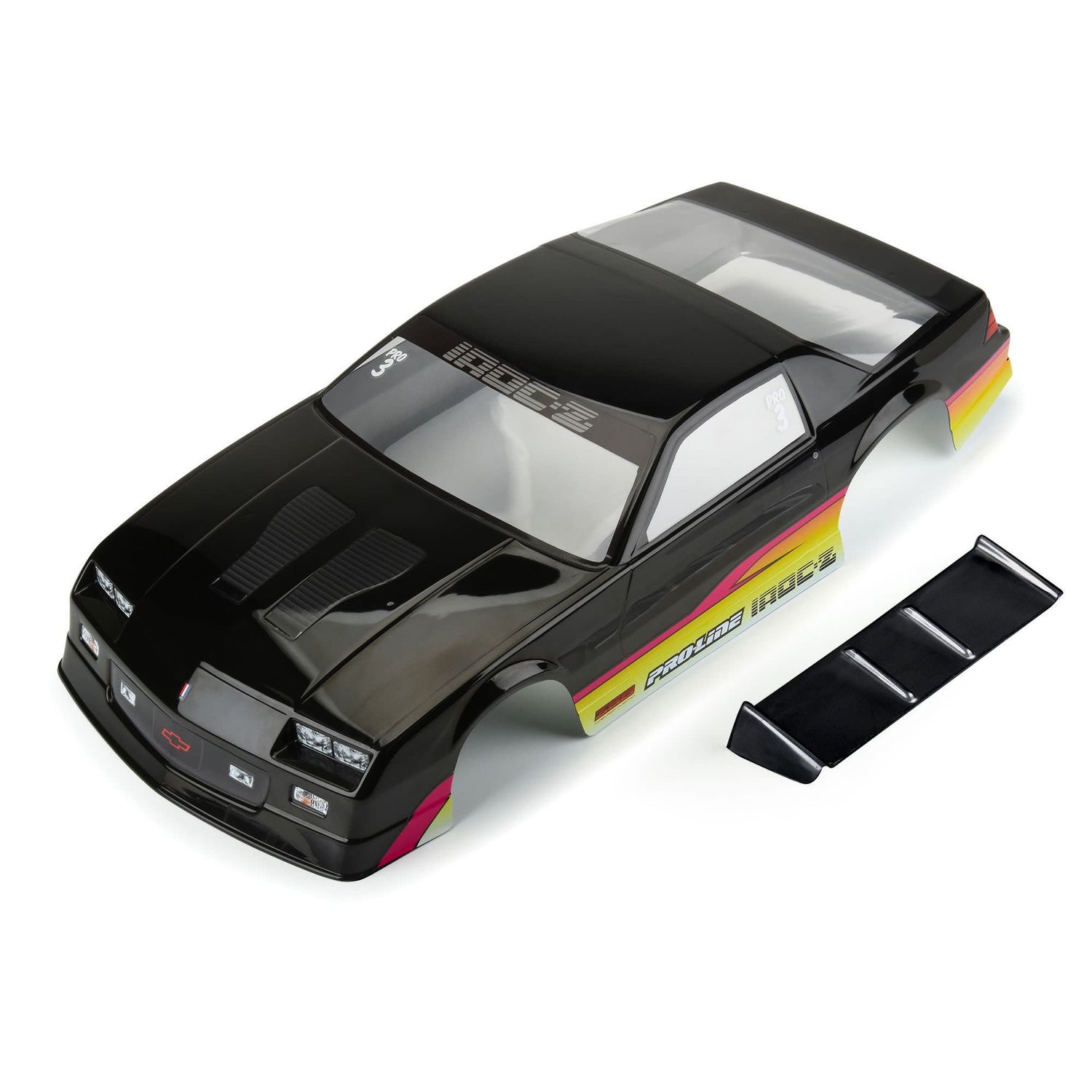 #3602-16  Pro-Line Losi 22S Drag 1985 Chevy Camaro IROC-Z Pre-Painted Pre-Cut Body Set (Black)