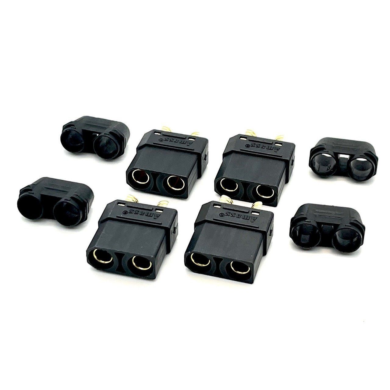 #MCL4268 Maclan XT90 Connectors, Black, w/ 4 Female Plugs