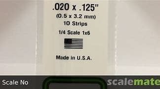 Evergreen 126 - .020" X .125" OPAQUE WHITE POLYSTYRENE STRIP #126