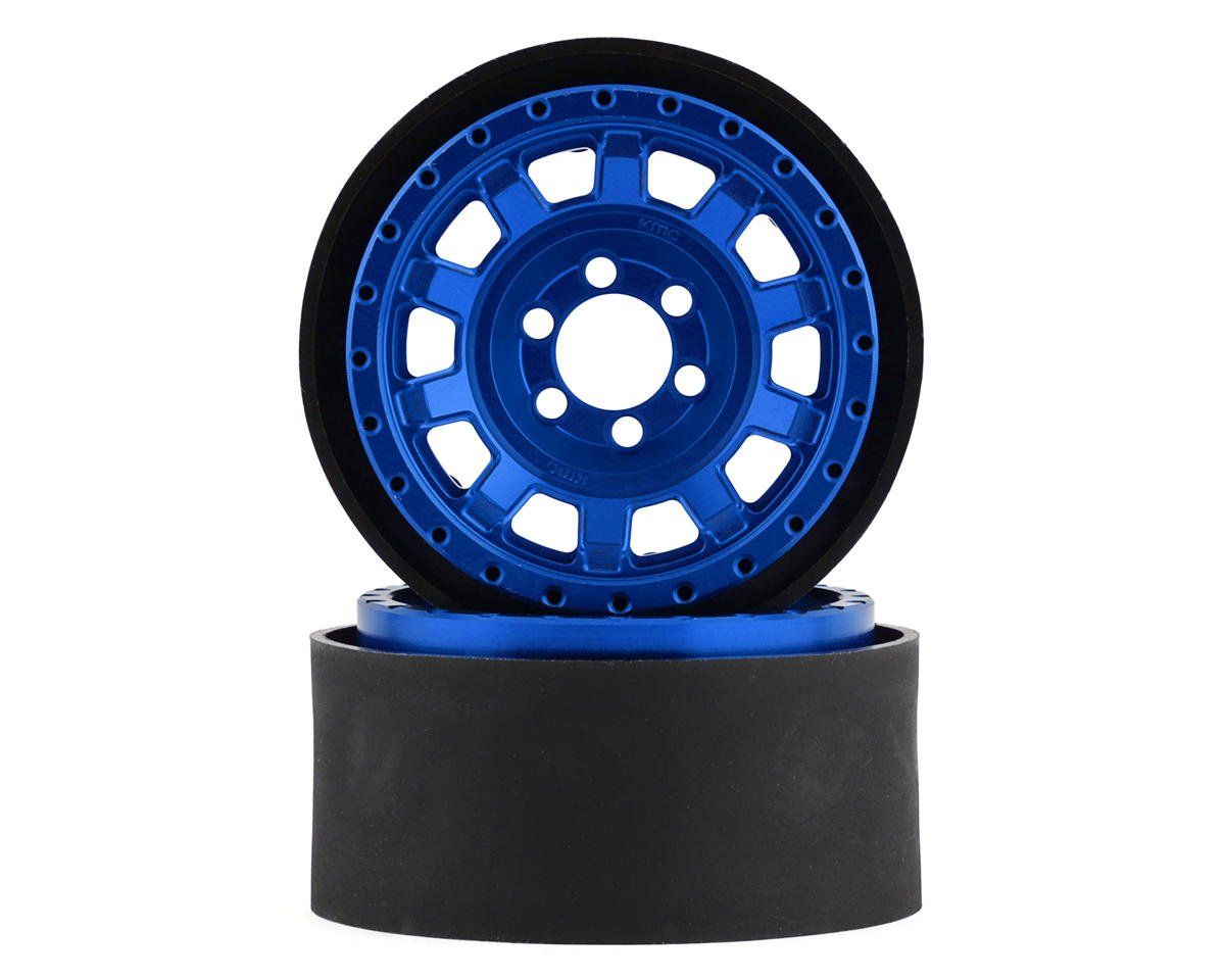 #VPS08705 Vanquish Products KMC KM236 Tank 2.2" Beadlock Crawler Wheels (Blue) (2)