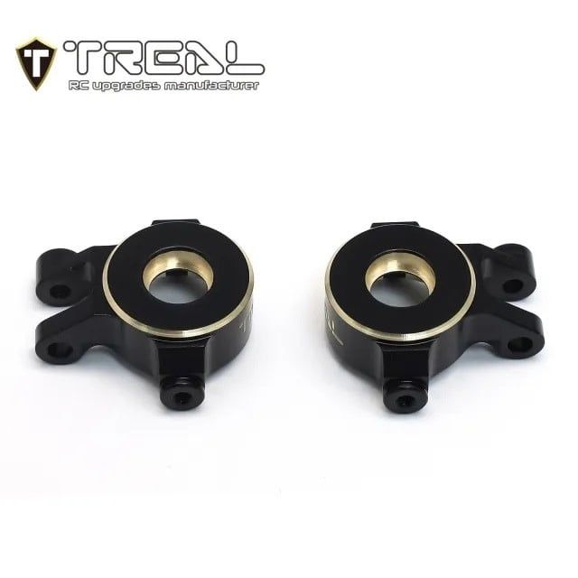 #X003K9PA2H Treal Brass Front Steering Knuckles Fits Traxxas TRX-4M (Black)
