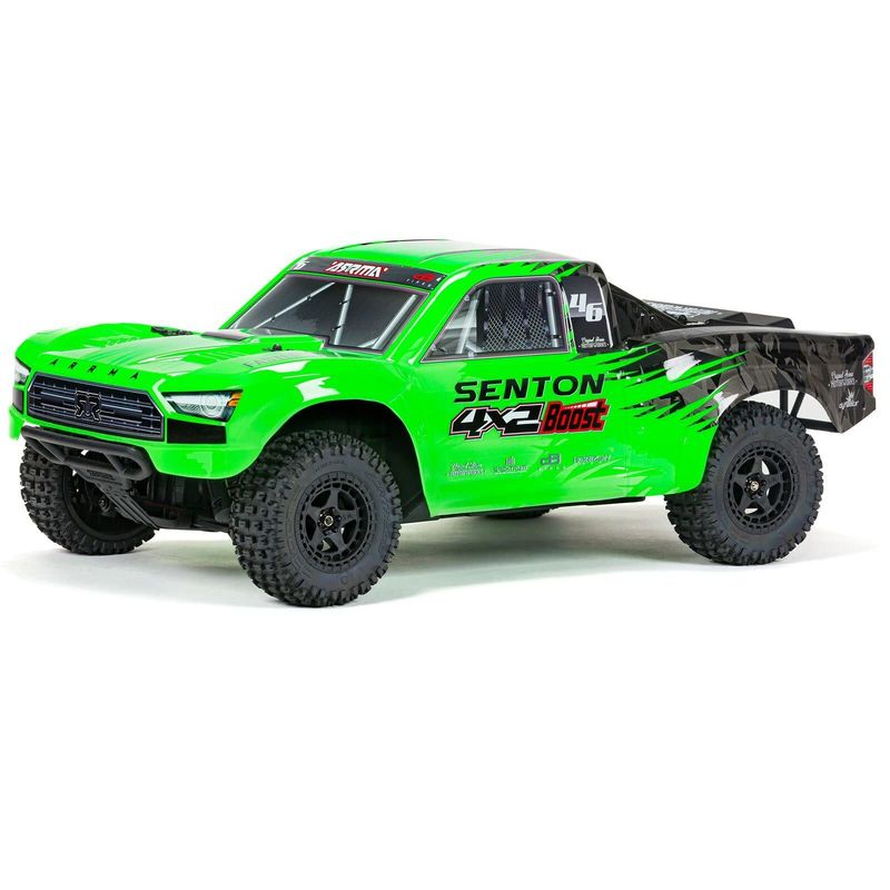 #ARA4103V4T1  Arrma Senton 4X2 BOOST 1/10 Electric RTR Short Course Truck (Green) w/SLT2 2.4GHz Radio