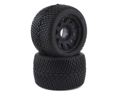 Pro-Line Road Rage MX38 3.8" Tire w/Raid 8x32 Wheels (2) (Black) (M2) w/Removable Hex #1177-10