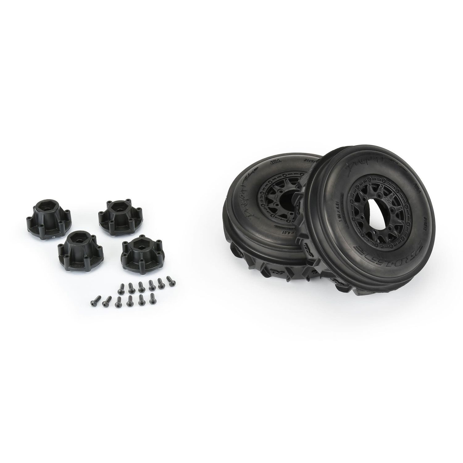 #10212-10 Pro-Line 1/10 Dumont Front Paddle/Rib 2.2"/3.0" SC Mounted 12mm Black Raid (2)