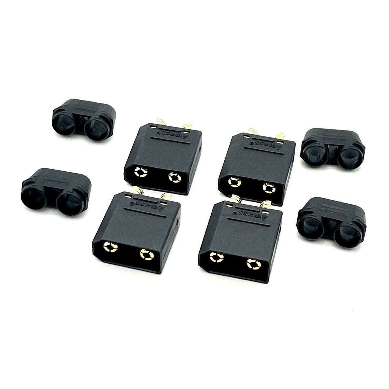 #MCL4267 Maclan XT90 Connectors, Black, w/4 Male Plugs