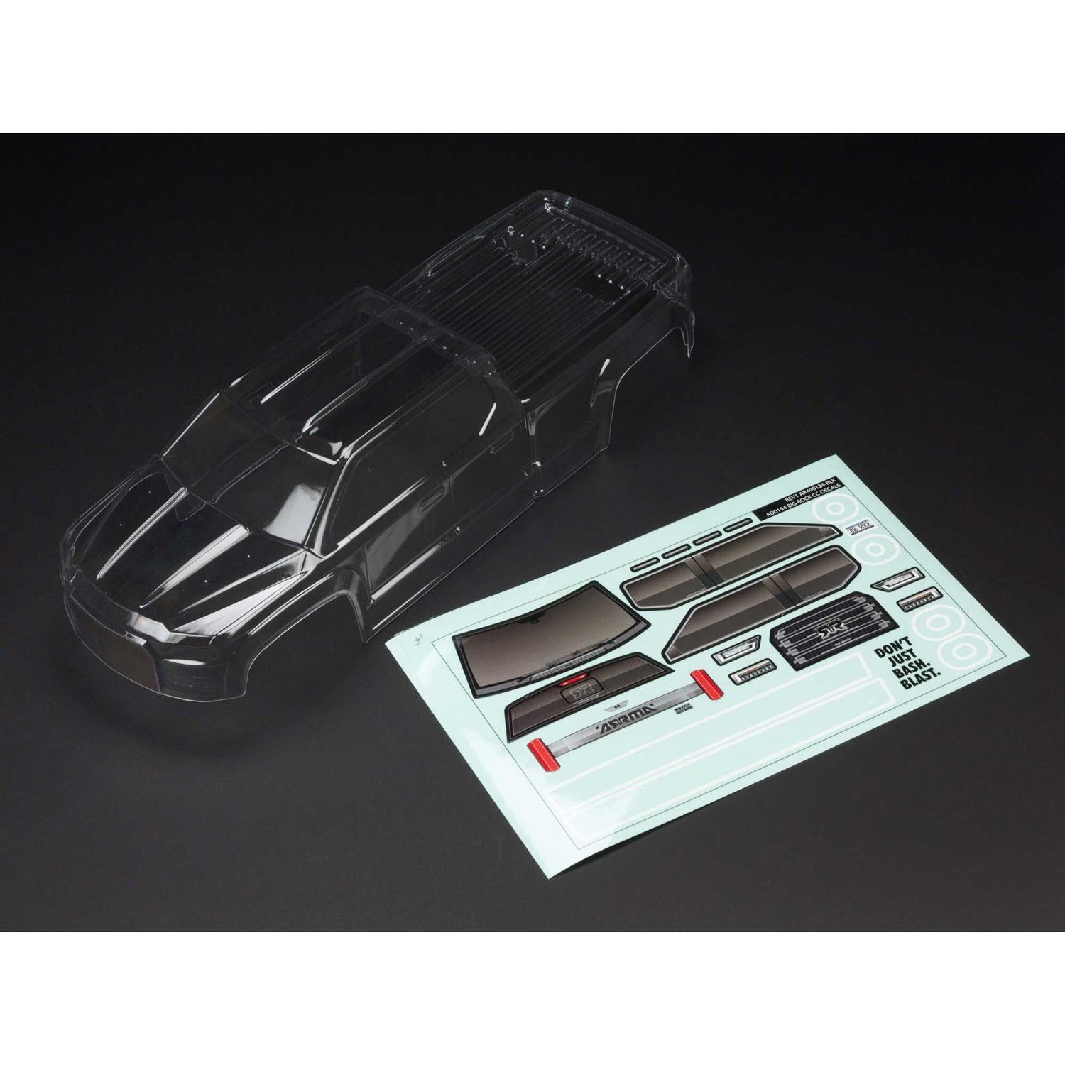 Arrma Big Rock Crew Cab 4X4 BLX 1/10 Body w/Decals (Clear) #AR402284
