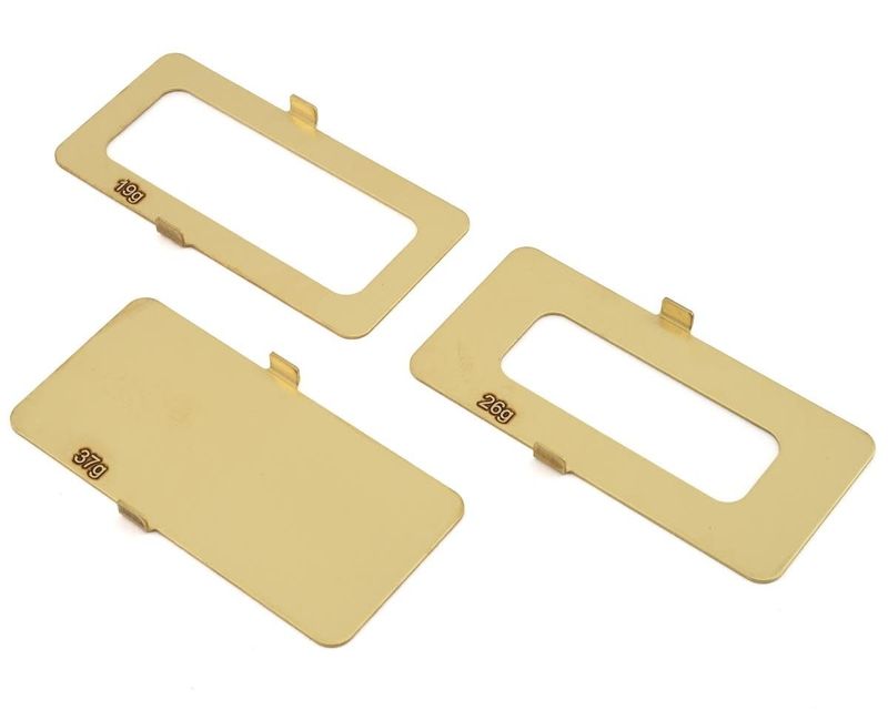 Team Losi Racing 22 5.0 Brass Battery Weight Set (19g, 26g, 37g) #TLR331045