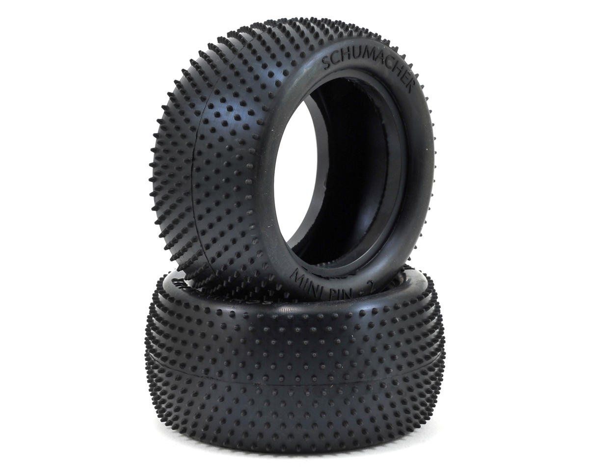 Schumacher "Mini Pin 2" 2.2" Buggy Rear Carpet Tire (2) (Blue) #U6803