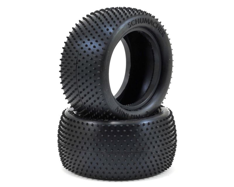 Schumacher "Mini Pin 2" 2.2" Buggy Rear Carpet Tire (2) (Blue) #U6803