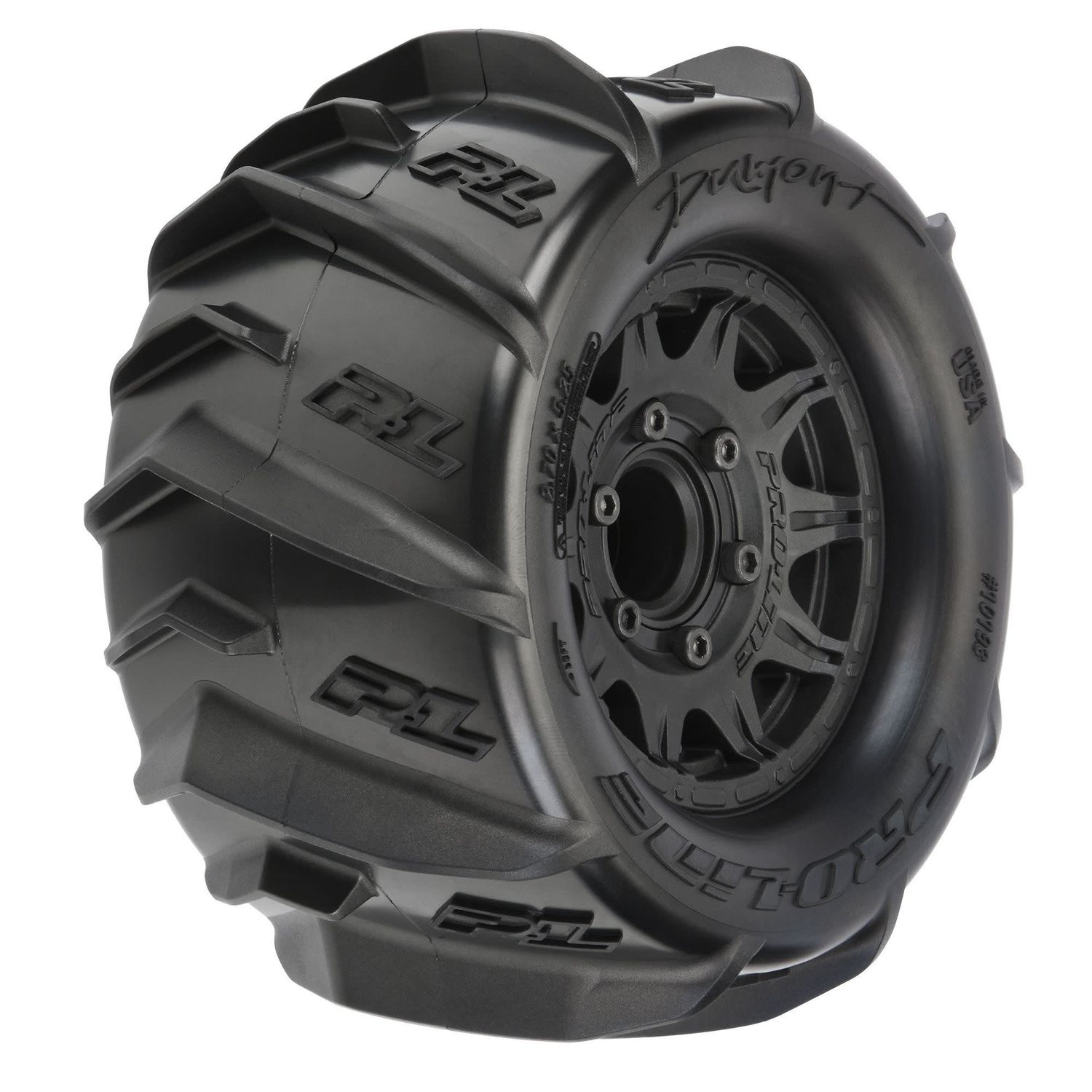 #PRO1019310 Pro-Line Dumont 2.8" Pre-Mounted Tires w/Raid Wheels (Black) (2) (Z3) w/Removable Hex