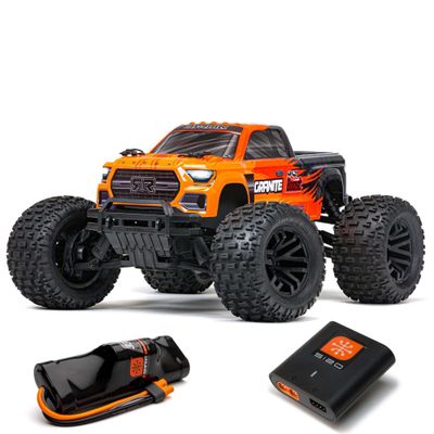 #ARA4102SV4T1  Arrma 1/10 Granite 4X2 Boost Mega 550 Brushed Monster Truck RTR, with Battery &amp; Charger, Orange