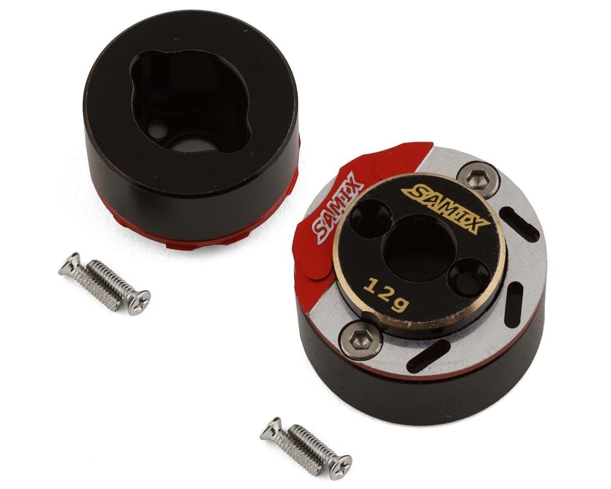 Samix SCX24 Brass Rear Brake Adapter Set w/Brake Rotor #SAMSCX24-4415FS