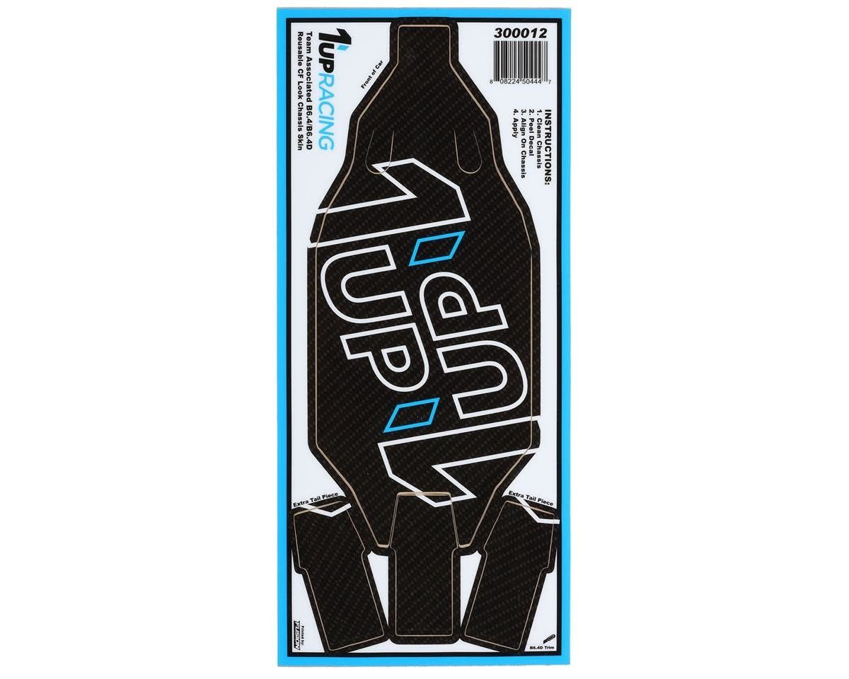 1UP Racing Associated RC10B6.4/RC10B6.4D Chassis Protector Sheet (Carbon) #300012