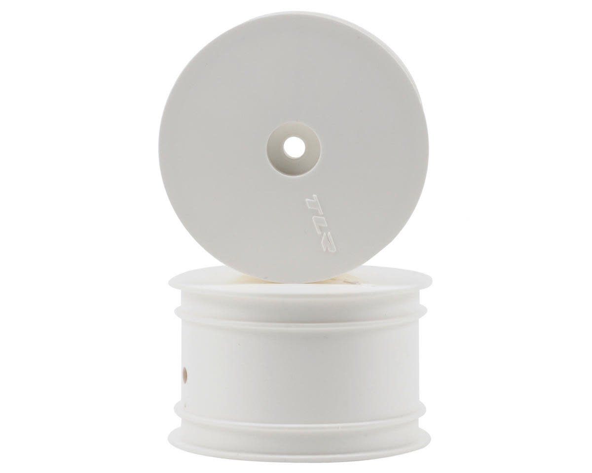 #TLR7100 Team Losi Racing 12mm Hex 1/10 Rear Buggy Wheels (White) (2) (22 3.0/22-4)