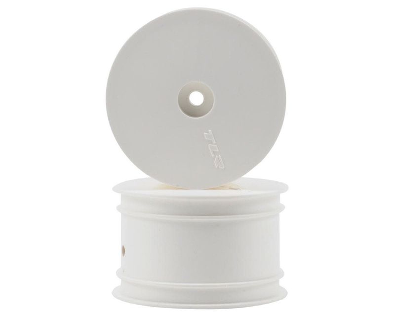 #TLR7100 Team Losi Racing 12mm Hex 1/10 Rear Buggy Wheels (White) (2) (22 3.0/22-4)