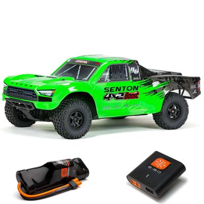 #ARA4103SV4T1 Arrma Senton 4X2 BOOST 1/10 Electric RTR Short Course Truck (Green) w/SLT2 2.4GHz Radio, Battery & Charger #ARA4103SV4T1 Arrma Senton 4X2 BOOST 1/10 Electric RTR Short Course Truck (Green) w/SLT2 2.4GHz Radio, Battery & Charger