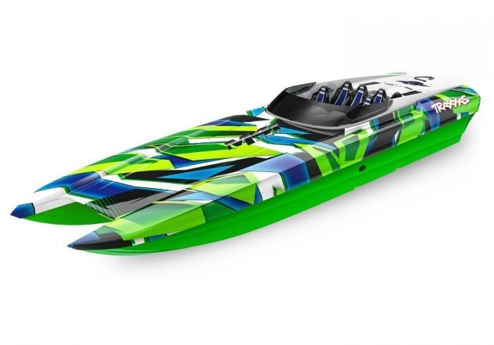 #57046-4-GRNR Traxxas DCB M41 Widebody 40" Catamaran High Performance 6S Race Boat (Green) w/TQi 2.4Ghz Radio &amp; TSM