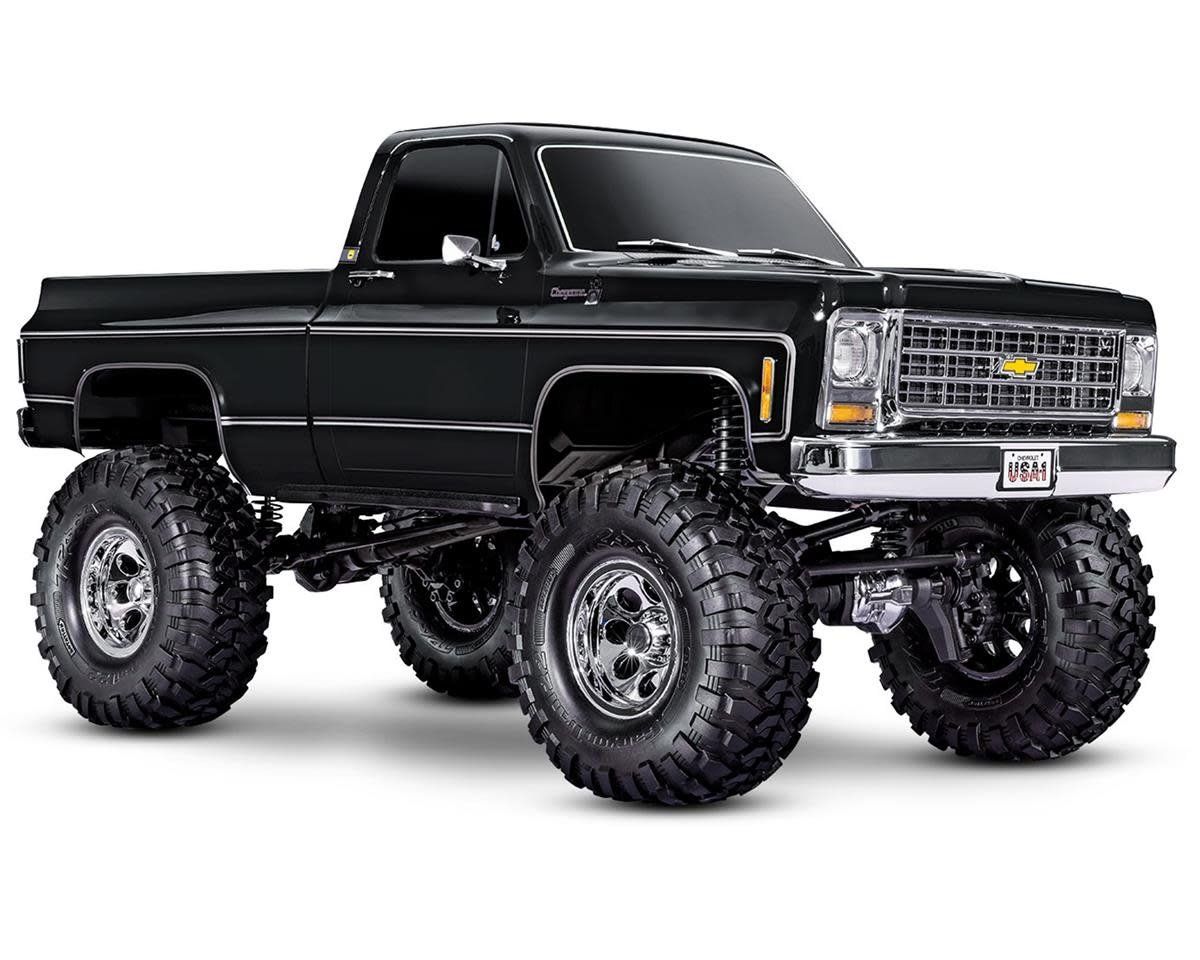 #92056-4-BLK Traxxas TRX-4 1/10 Trail Crawler Truck w/'79 Chevrolet K10 Truck Body (Black) w/TQi 2.4GHz Radio