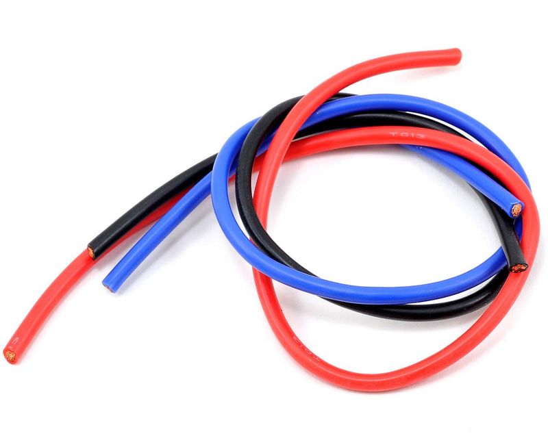 TQ Wire Silicone Wire Kit (Black, Red &amp; Blue) (1' Each) (13AWG) #TQ1303