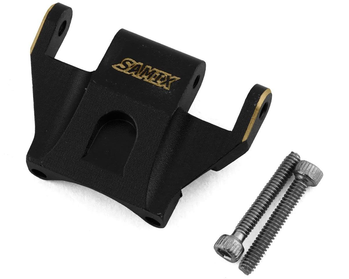 Samix SCX24 Brass Rear Upper Link Mount (Black) #SCX24-4019